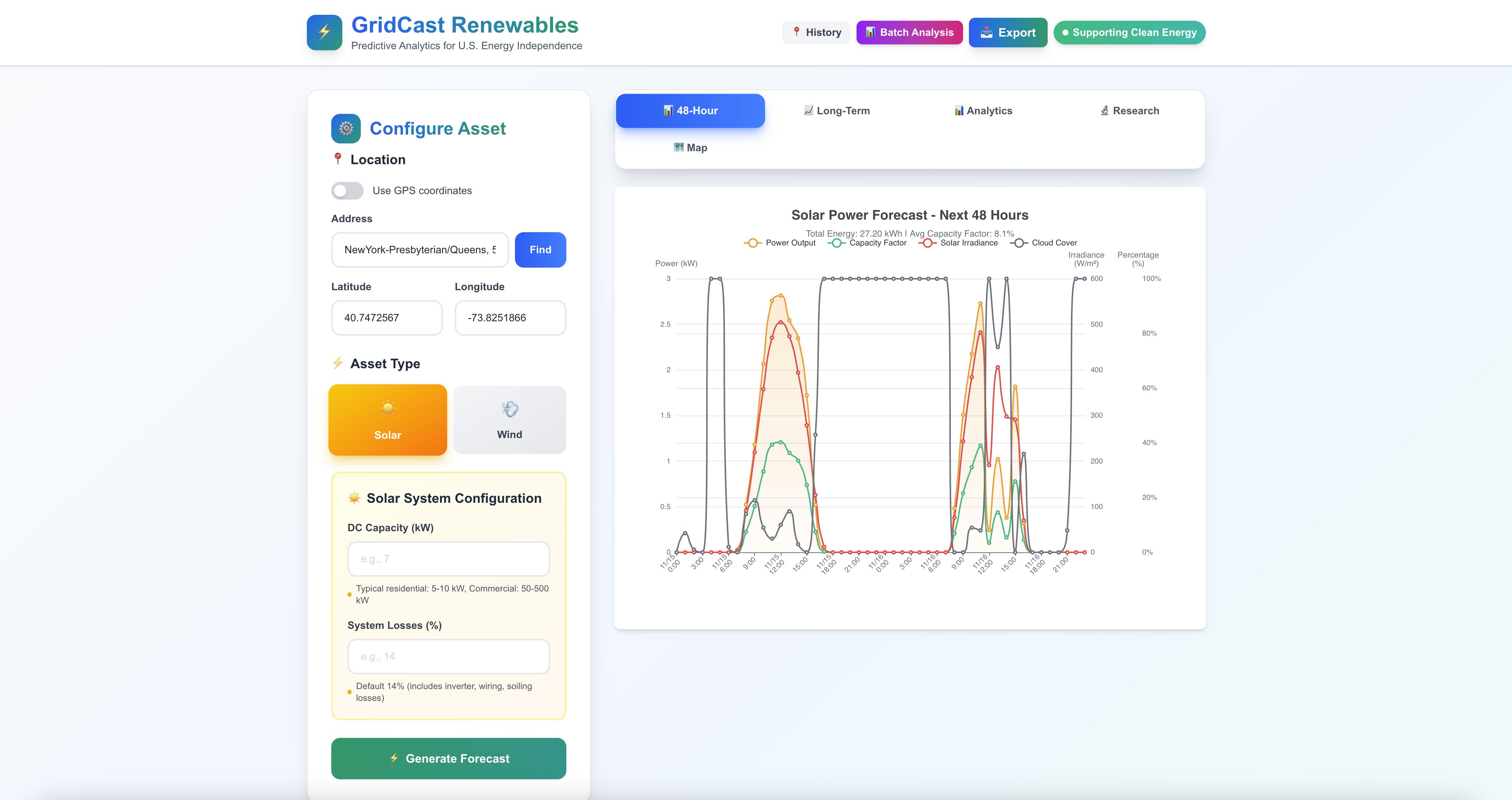 GridCast Renewables - Energy Forecasting Platform