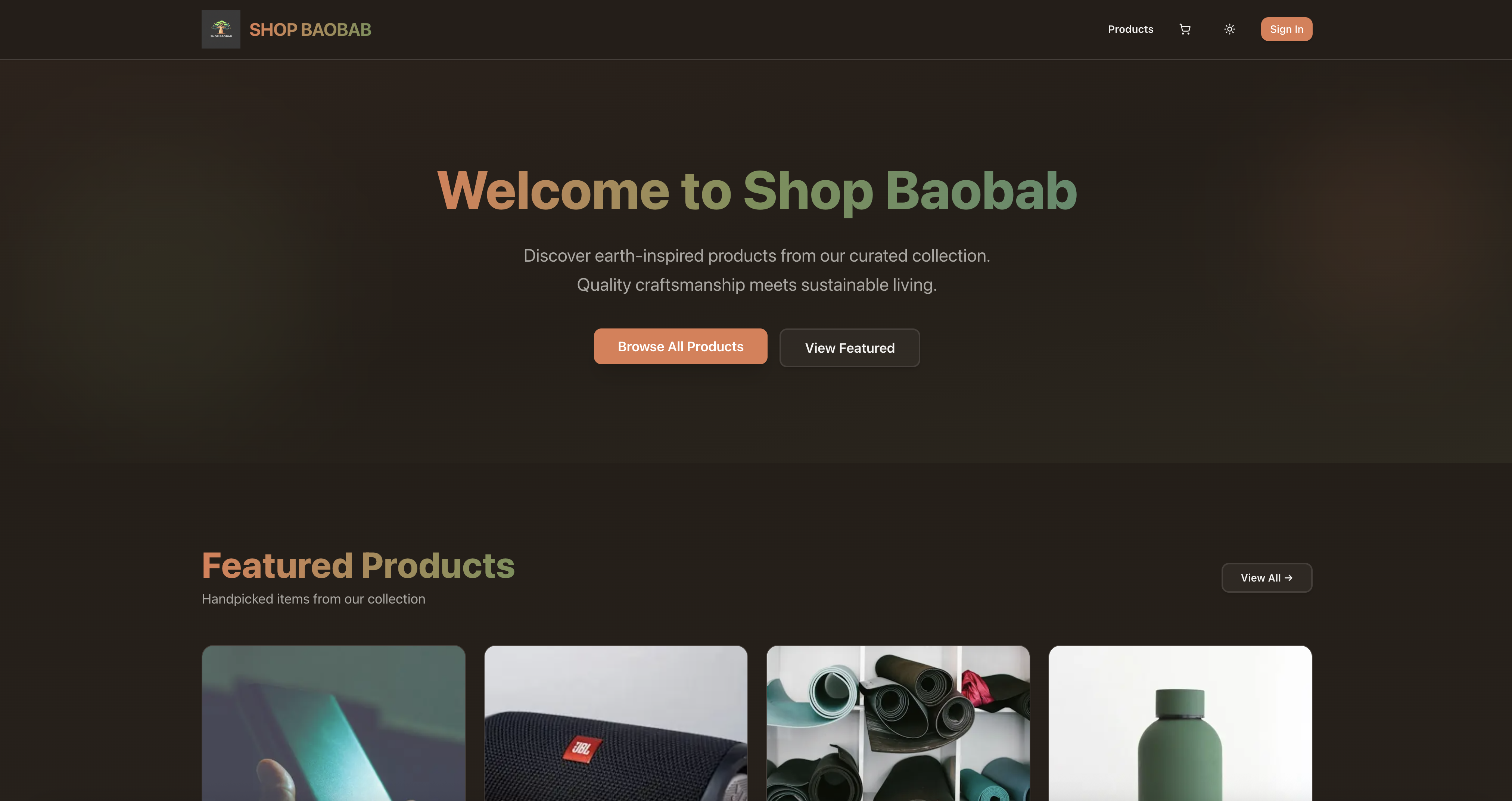 Shop Baobab - E-commerce Platform